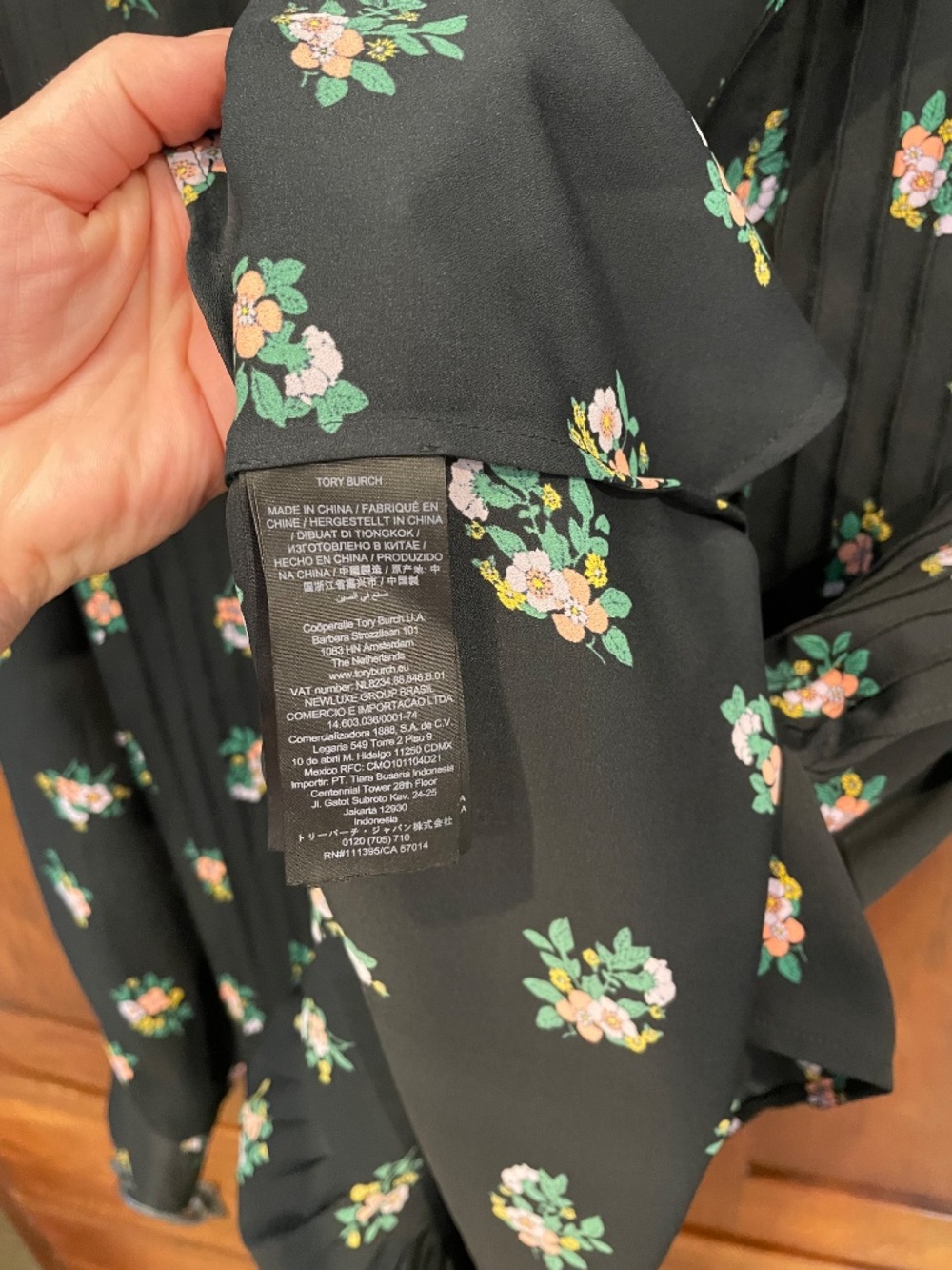 Tory Burch Cora Daybreak Ditsy Pintuck Ruffle Shirt Dress 4 - Picture 7 of 8